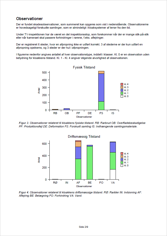 Automatisk slutrapport fra CK KloakAnalyse - Observationer